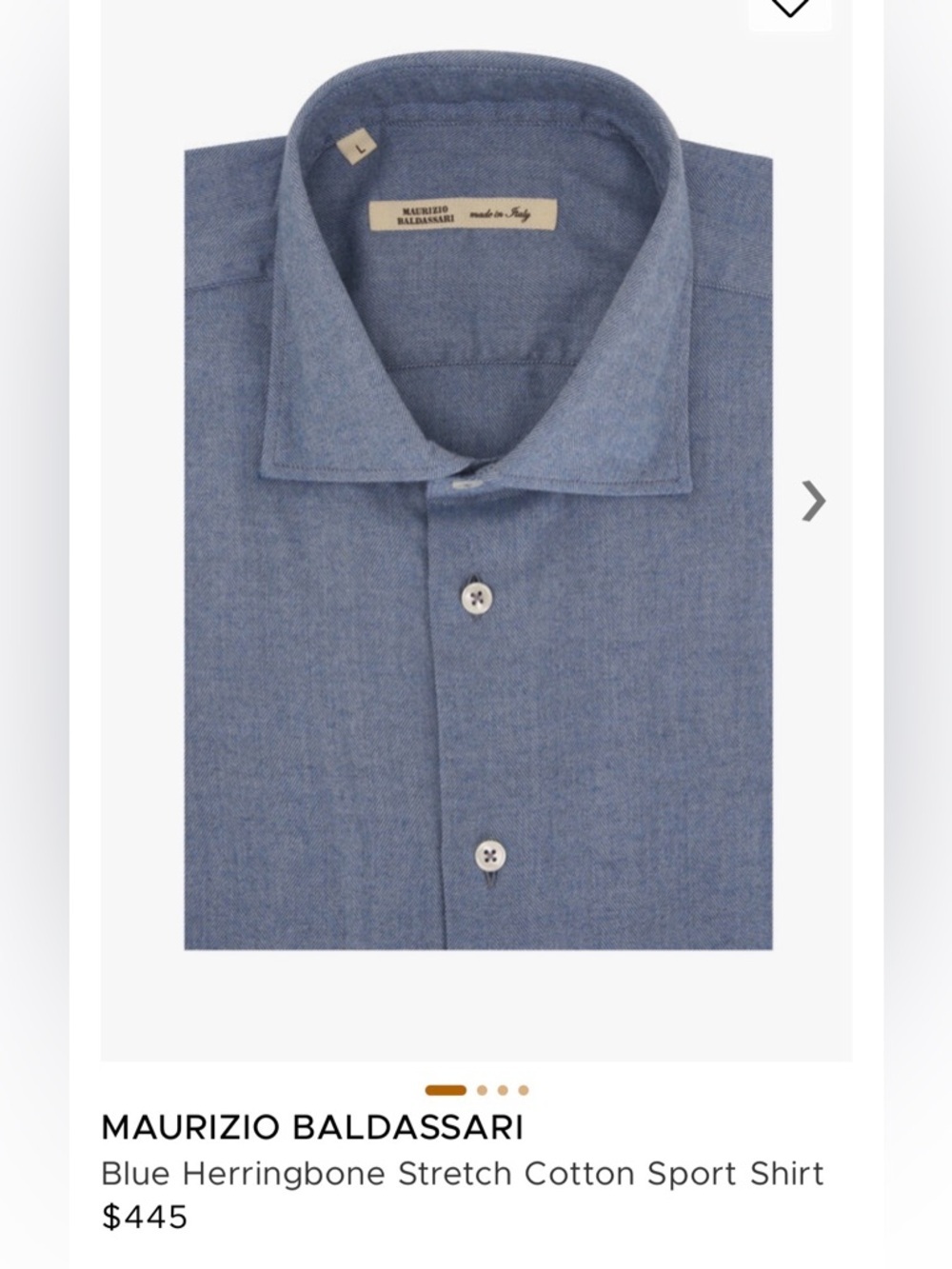Maurizio Baldassari Italy Blue Cotton Knit Long Sleeve Button Up Shirt XL